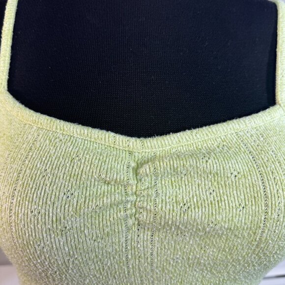 Forever 21 Light Green Ribbed Knit Cropped Tank Top XS - Picture 2 of 5
